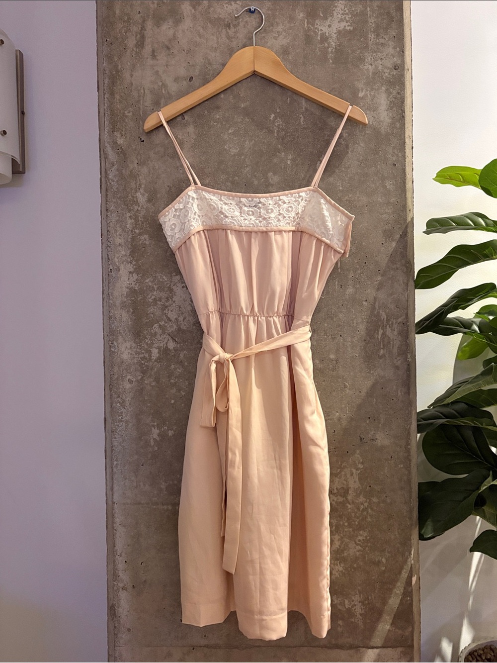 Jacob Blush Pink Lace-Trim Dress